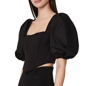 NWT- Bardot Eva Puff Sleeve Corset Bustier Top